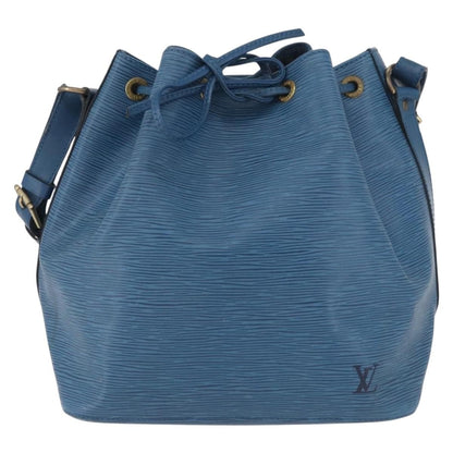 Louis Vuitton Petit Noe Handbag Epi Leather, Blue, Leather, Shoulder Bag