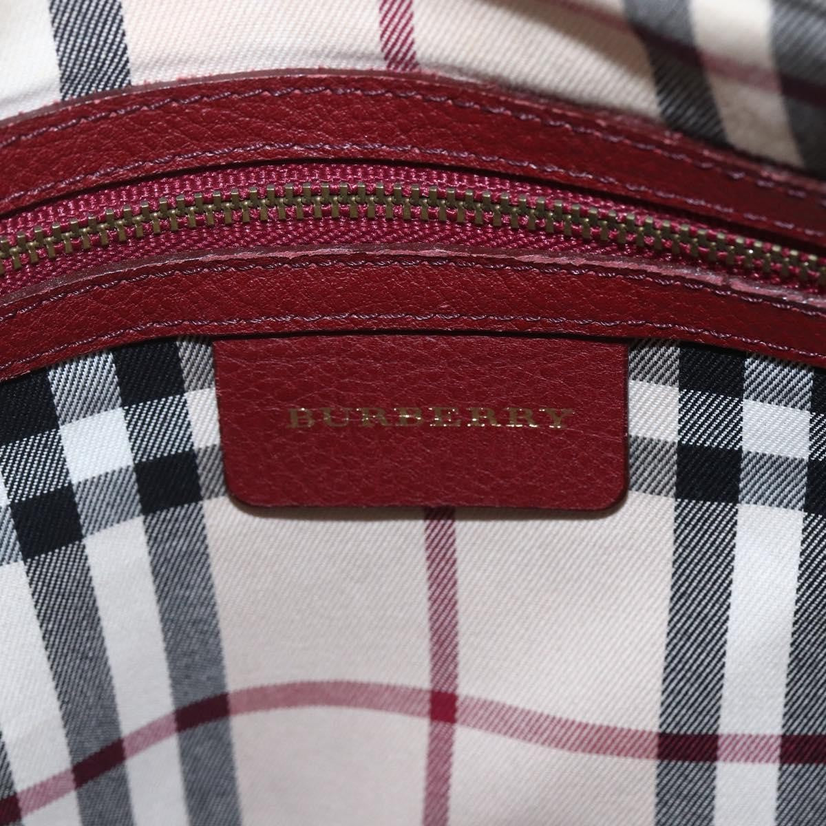 Burberry Vintage Shoulder Bag Leather, RED, LEATHER, Shoulder bag