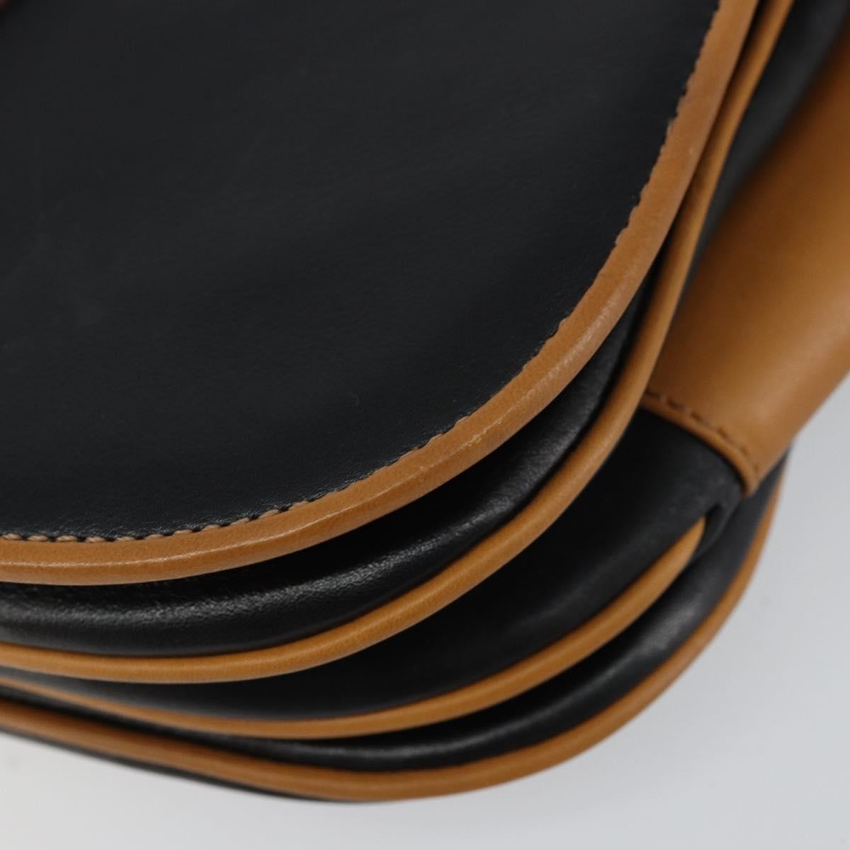 Celine Vintage Shoulder Bag Leather, BLACK, LEATHER, Shoulder bag