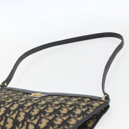 Christian Dior Vintage Trotter Shoulder Bag Canvas, NAVY, CANVAS, Shoulder bag