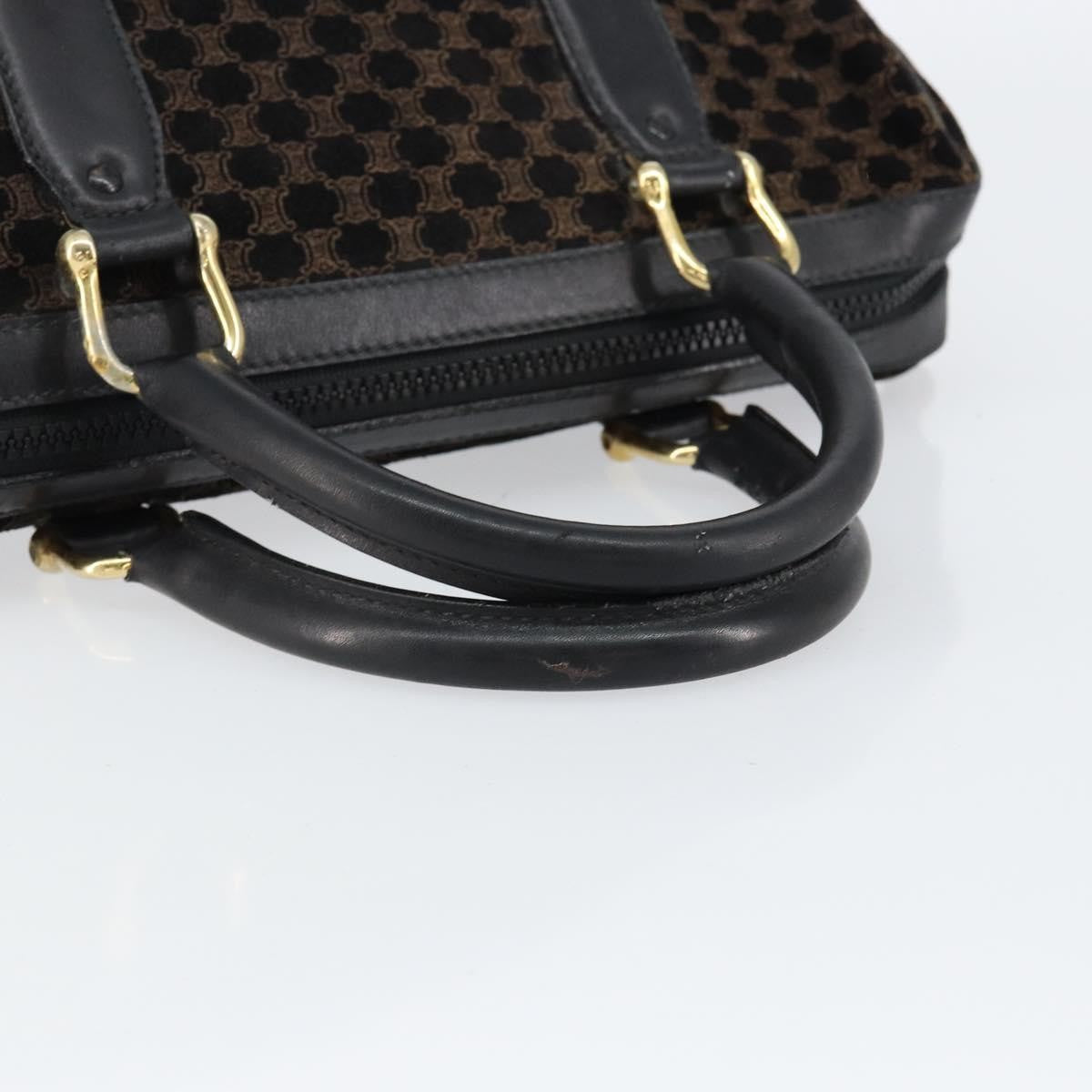 Celine Vintage Macadam Handbag C Macadam Suede, BLACK, SUEDE, Handbag