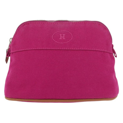 Hermes Bolide Travel Pouch Canvas, Pink, Canvas, Clutch