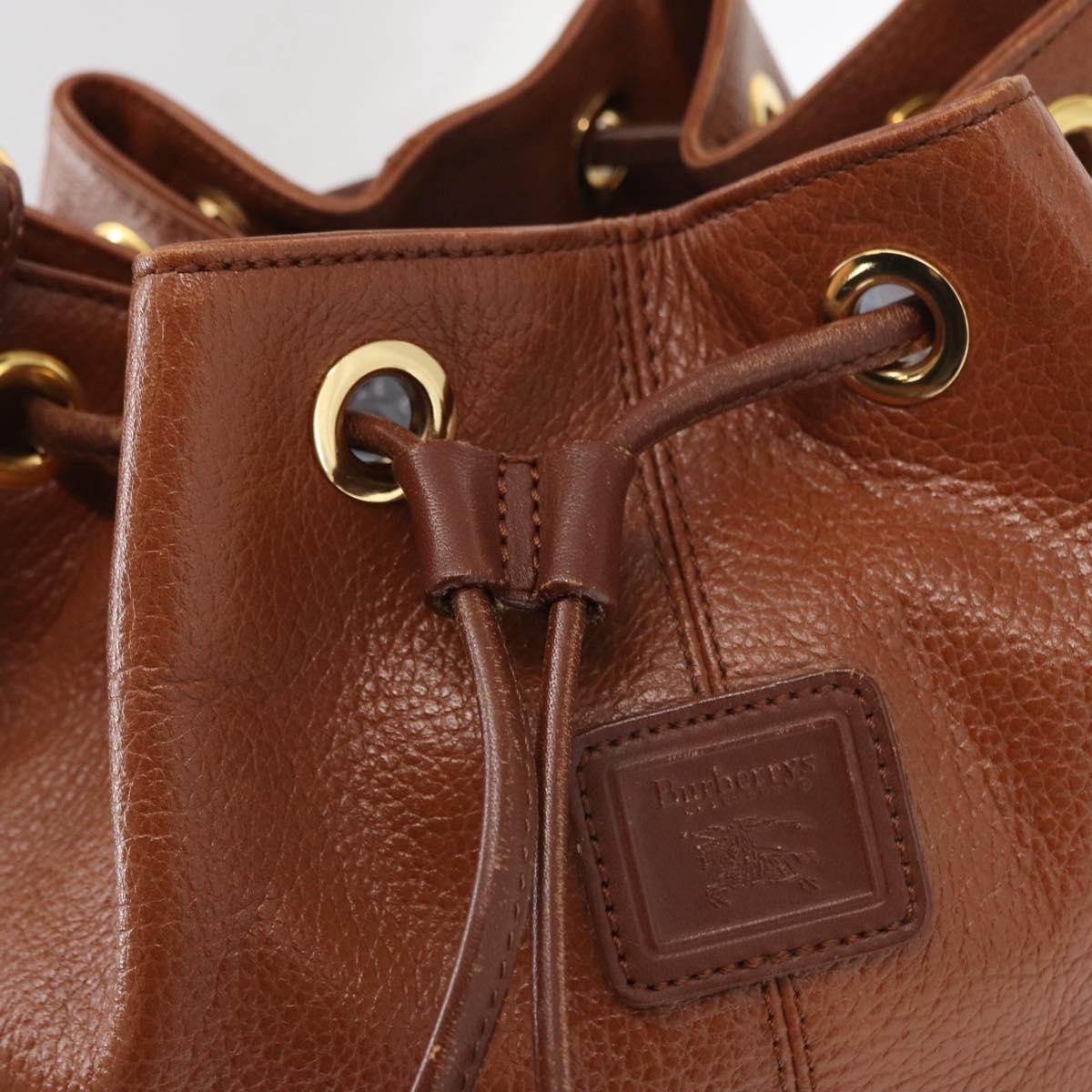 Burberry Vintage Shoulder Bag Leather, BROWN, LEATHER, Shoulder bag