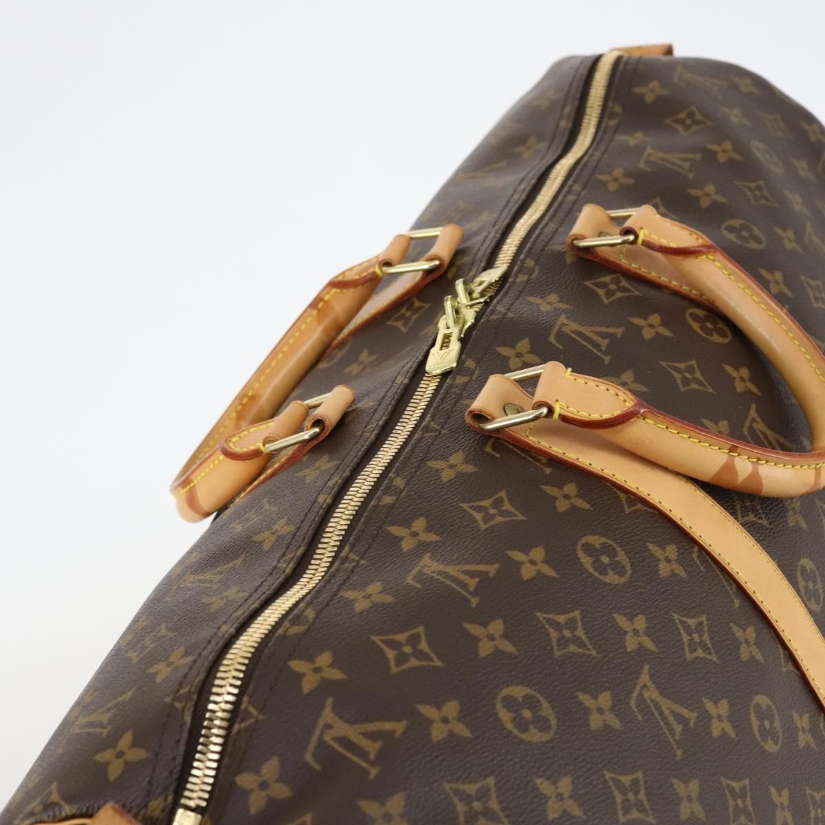 Louis Vuitton Keepall Bandouliere Bag Monogram Canvas, BROWN, CANVAS, Travel bag