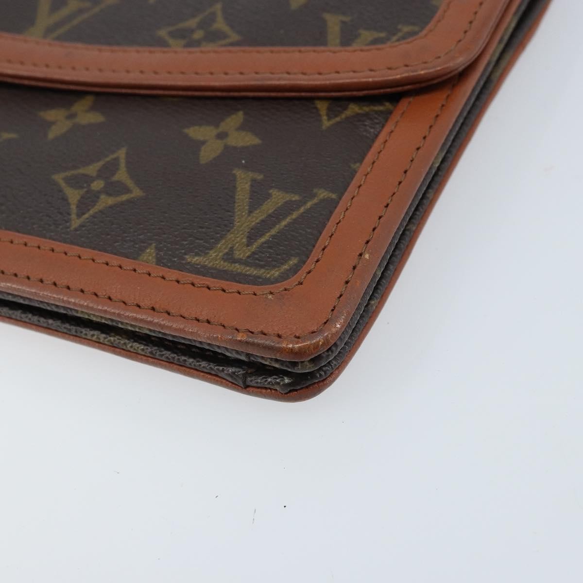 Louis Vuitton Dame Pochette Monogram Canvas, BROWN, CANVAS, Clutche & pouche