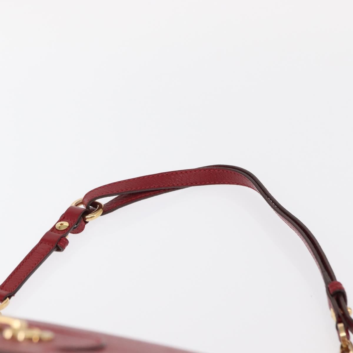 Salvatore Ferragamo Gancini Shoulder Bag Leather, RED, LEATHER, Shoulder bag