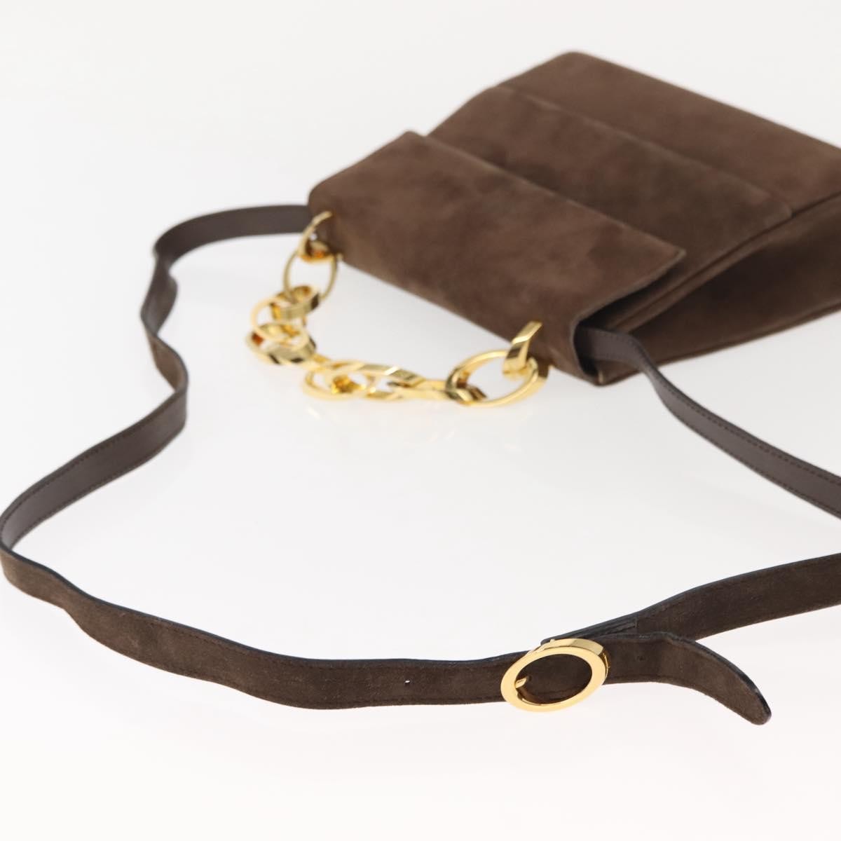 Salvatore Ferragamo Vintage Handbag Suede, BROWN, SUEDE, Handbag
