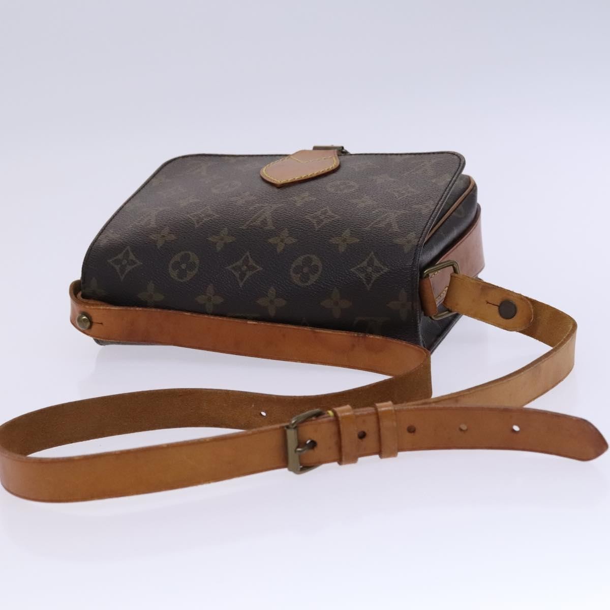 Louis Vuitton Cartouchiere Handbag Monogram Canvas, BROWN, CANVAS, Shoulder bag