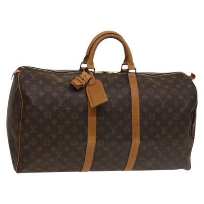 Louis Vuitton Keepall Bag Monogram Canvas, BROWN, CANVAS, Travel bag