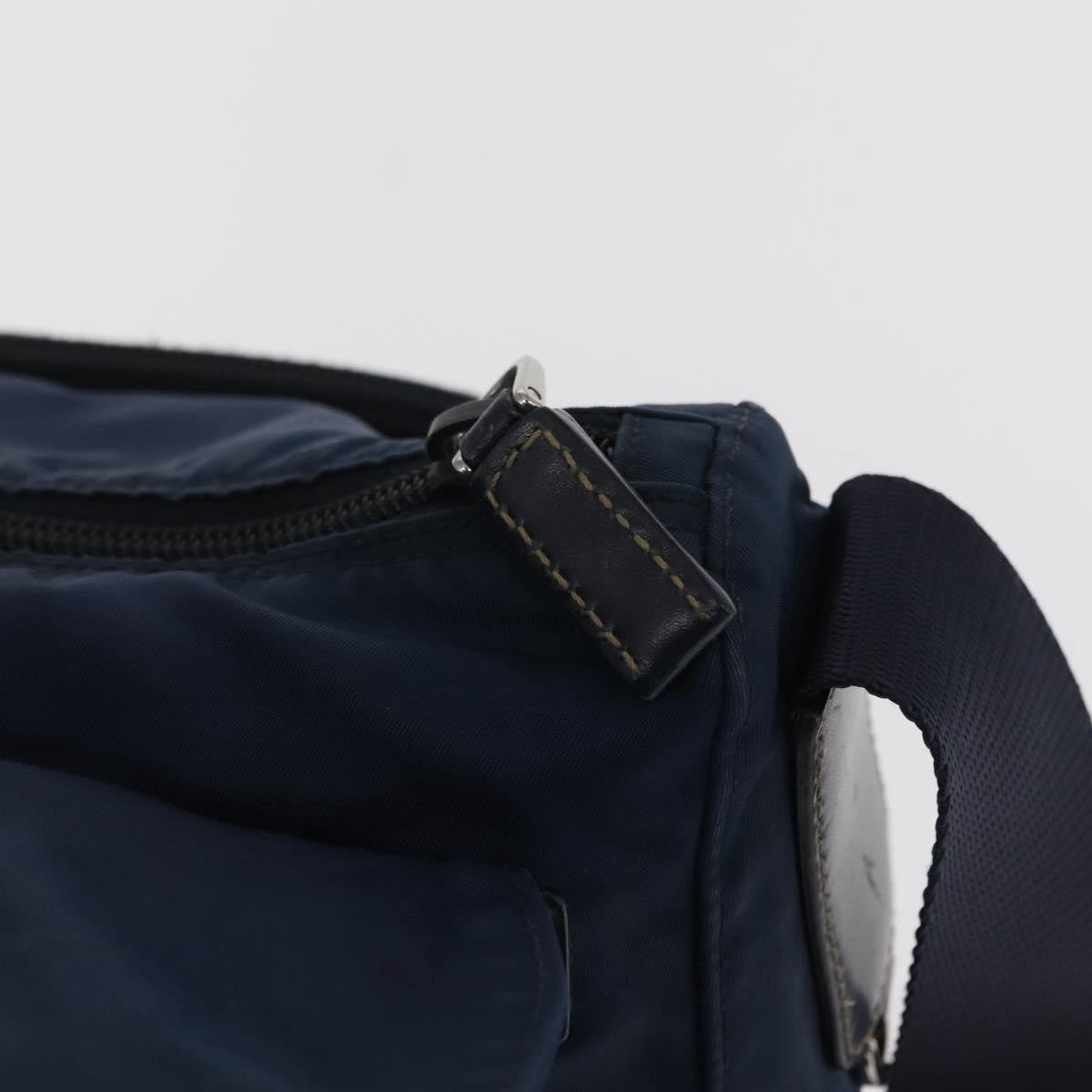 Prada Buckle Messenger Bag Tessuto, NAVY, NYLON, Shoulder bag