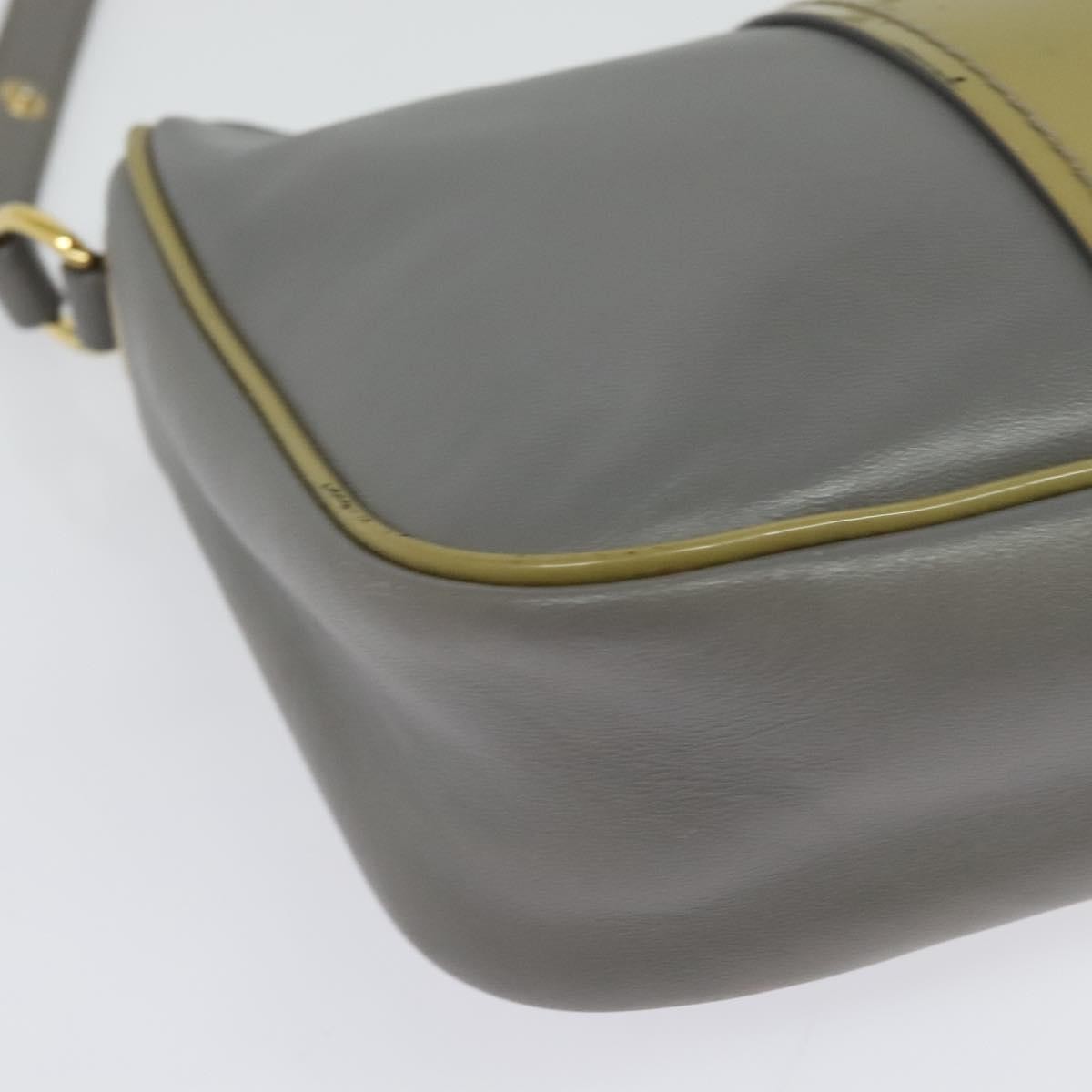 Salvatore Ferragamo Vala Shoulder Bag Leather, GRAY, LEATHER, Shoulder bag