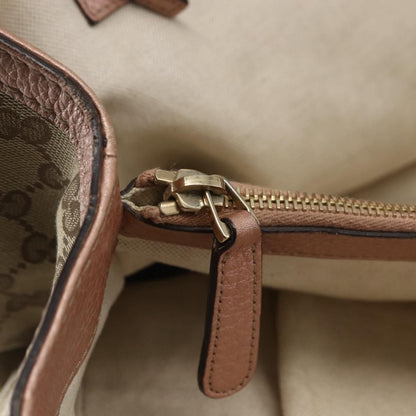 Gucci Bella Tote GG Canvas with Leather, BEIGE, CANVAS, Tote bag