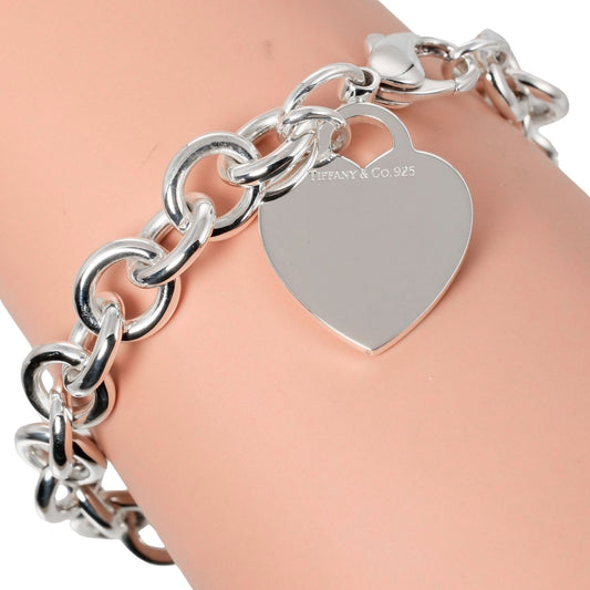 Tiffany & Co. Return To Tiffany Heart Tag Bracelet Sterling Silver, SILVER, SILVER, Bracelet