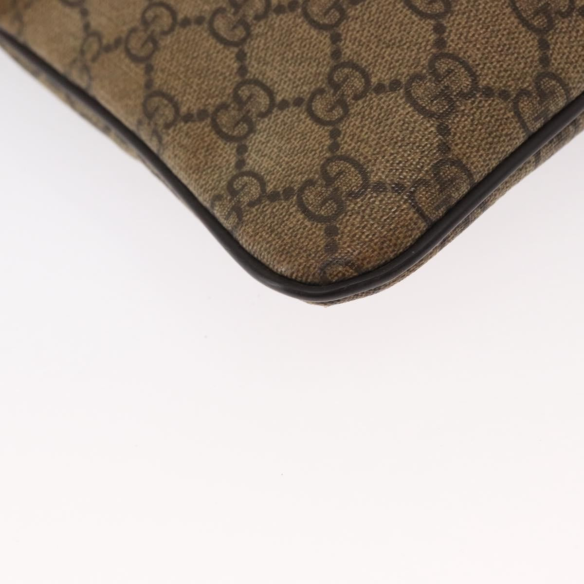 Gucci Flat Messenger Bag GG Coated Canvas, BEIGE, PVC, Shoulder bag