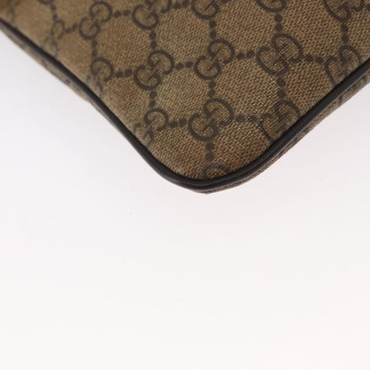 Gucci Flat Messenger Bag GG Coated Canvas, BEIGE, PVC, Shoulder bag
