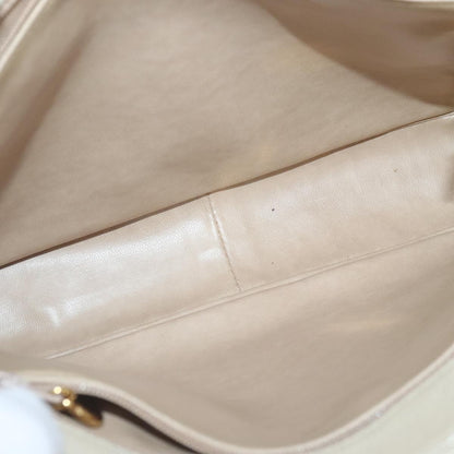 Chanel Vintage Slit Pocket Shoulder Bag Quilted Caviar, Beige, Leather, Shoulder Bag