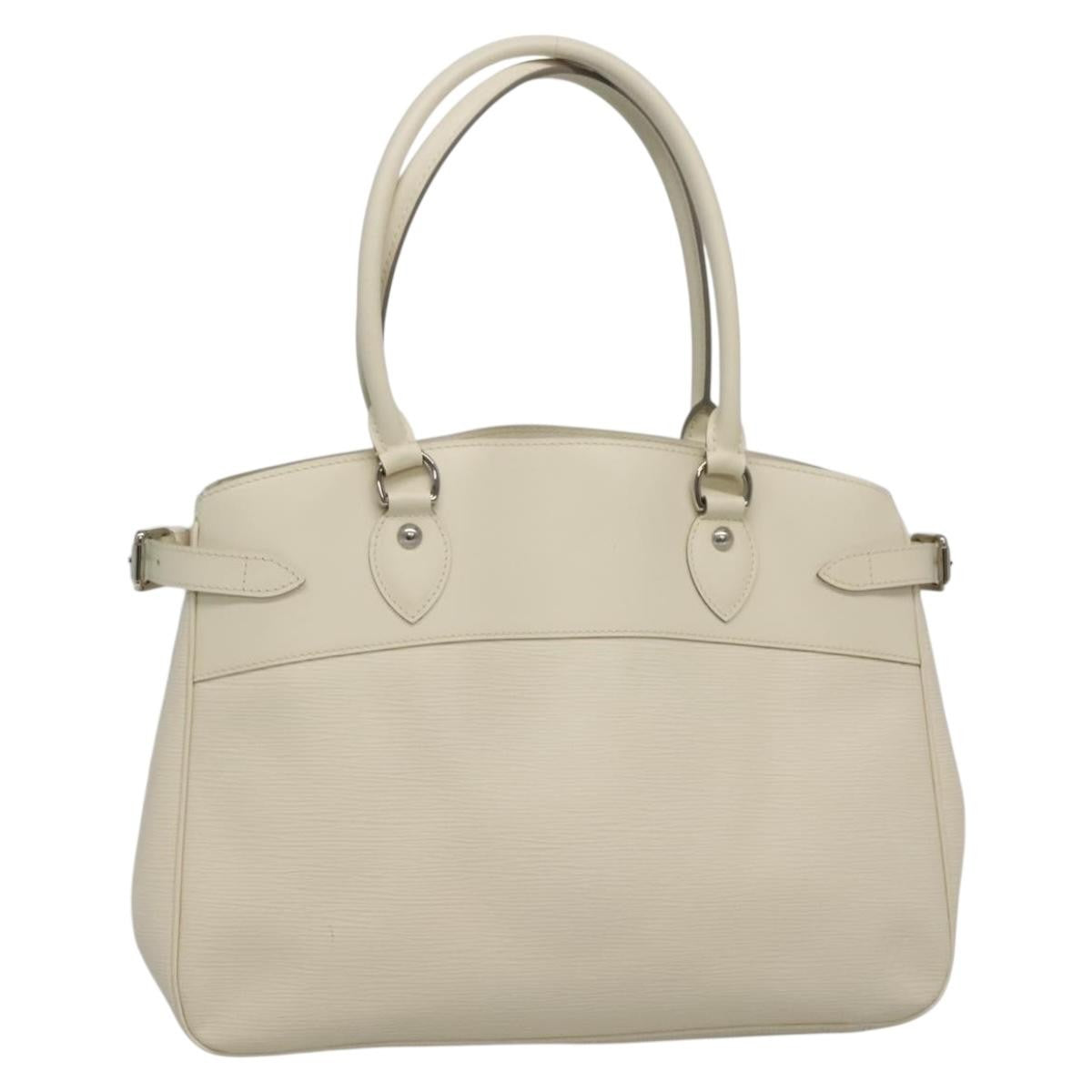 Louis Vuitton Passy Tote Epi Leather, WHITE, LEATHER, Tote bag