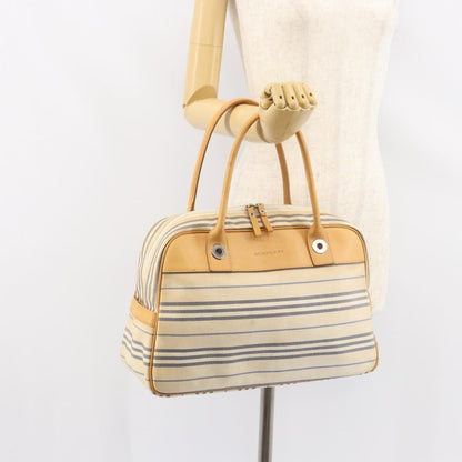 Burberry Vintage Handbag Canvas, WHITE, CANVAS, Handbag