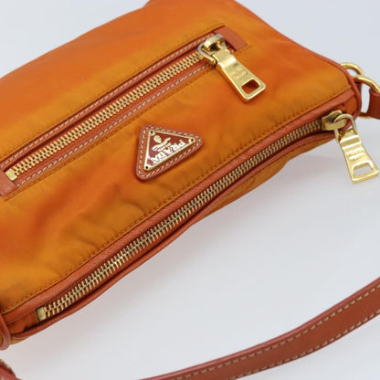 Prada Front Zip Hobo Tessuto, ORANGE, NYLON, Shoulder bag