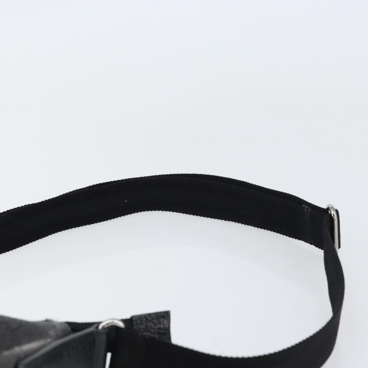 Gucci Zip Messenger Bag GG Denim, BLACK, CANVAS, Shoulder bag