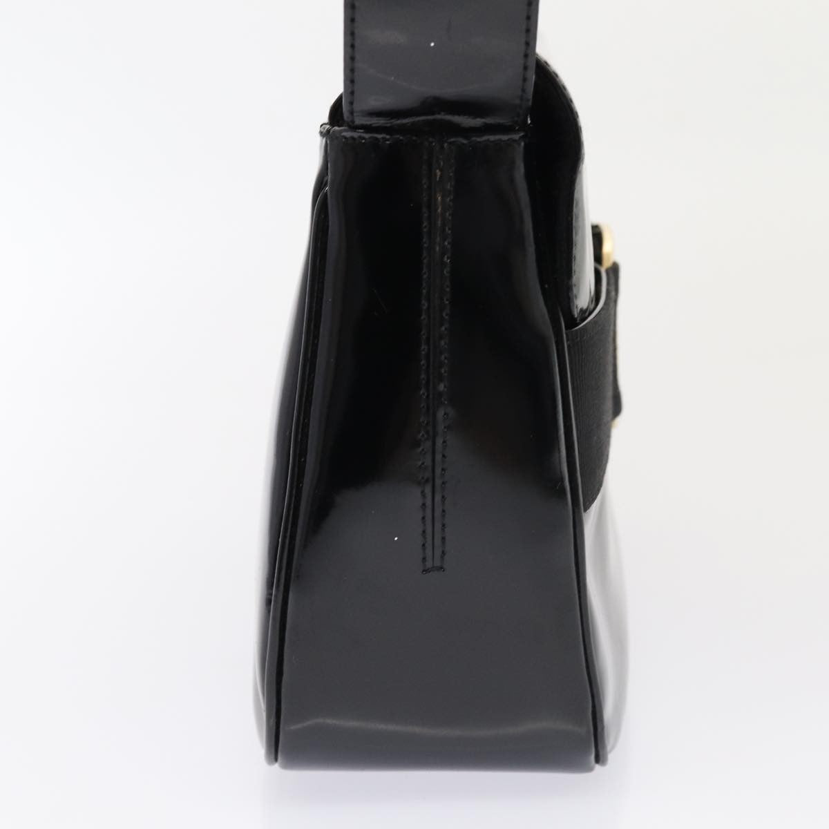 Salvatore Ferragamo Vala Shoulder Bag Patent Leather, BLACK, PATENT_LEATHER, Shoulder bag