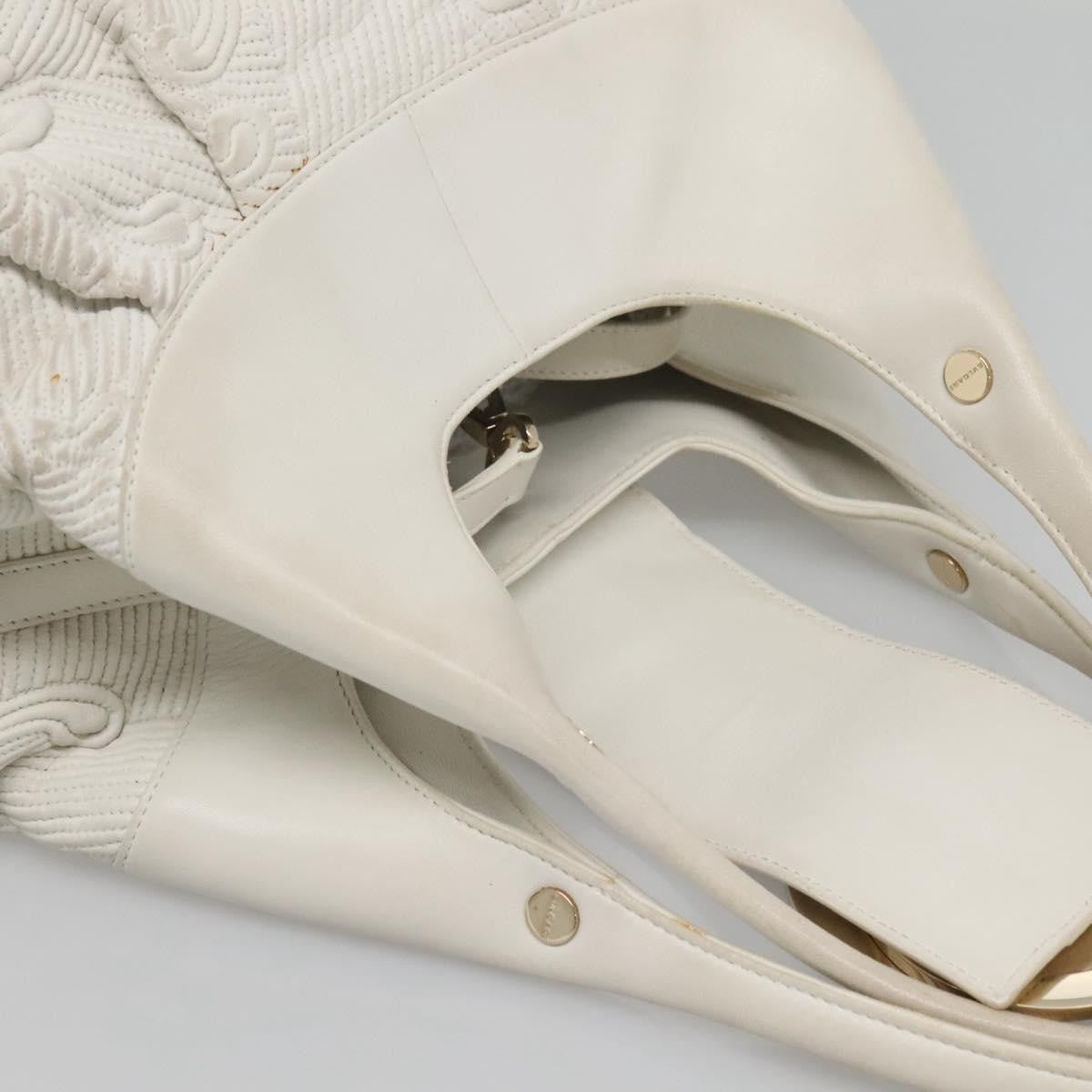 Bvlgari Chandra Hobo Leather, White, Leather, Handbag
