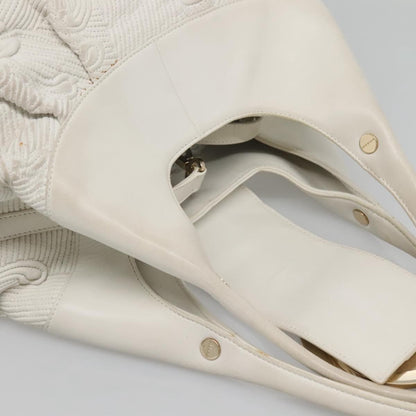 Bvlgari Chandra Hobo Leather, White, Leather, Handbag