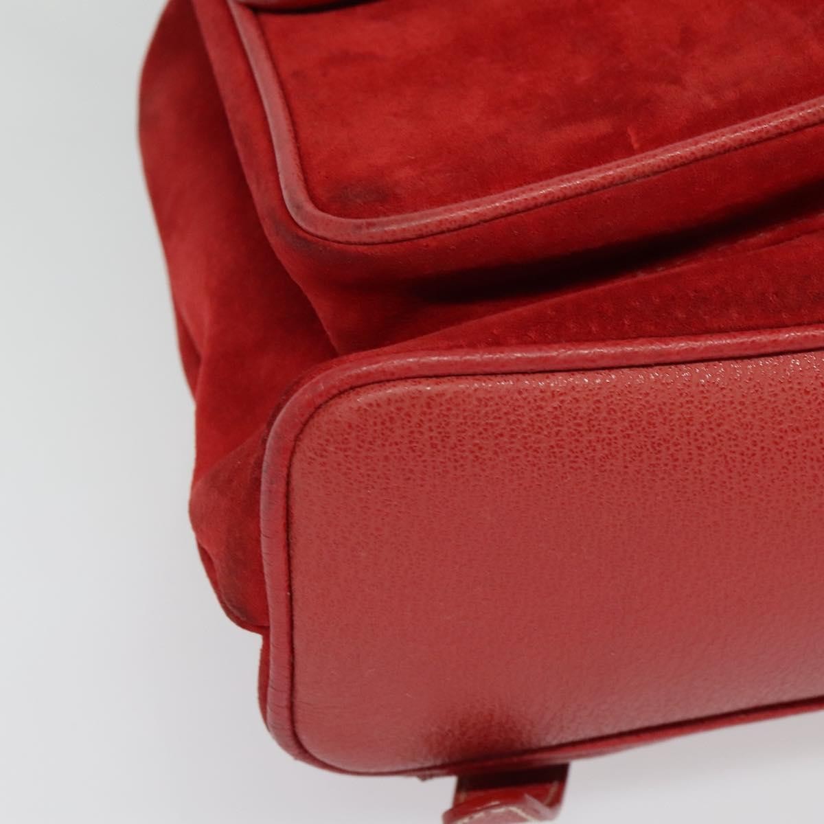 Gucci Bamboo Tassel Backpack Suede, RED, SUEDE, Backpack