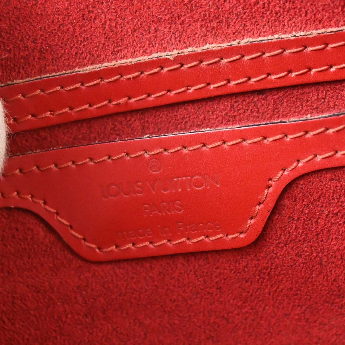 Louis Vuitton Soufflot Handbag Epi Leather, Red, Leather, Handbag