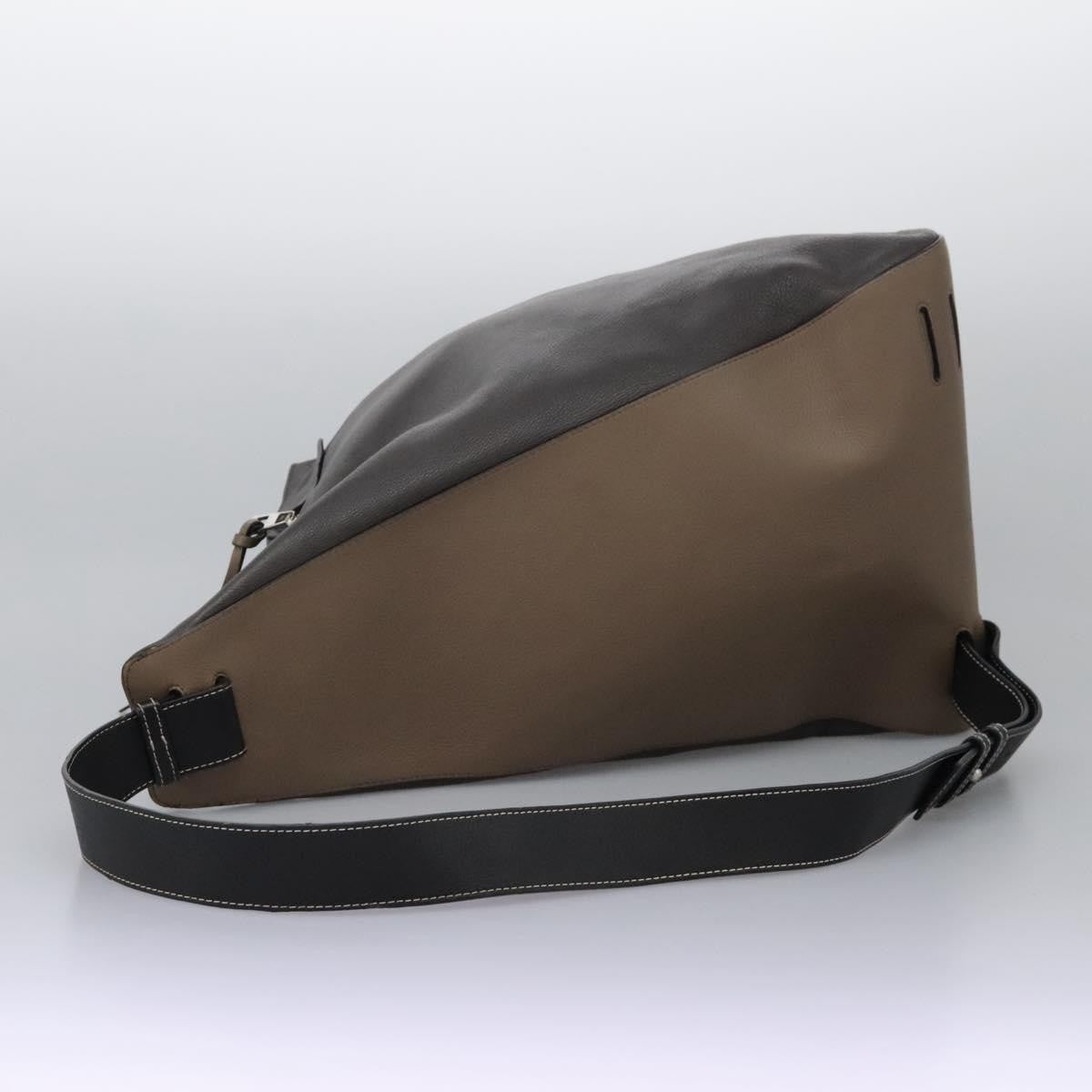 Loewe Anton Sling Bag Leather, Gray, Leather, Backpack