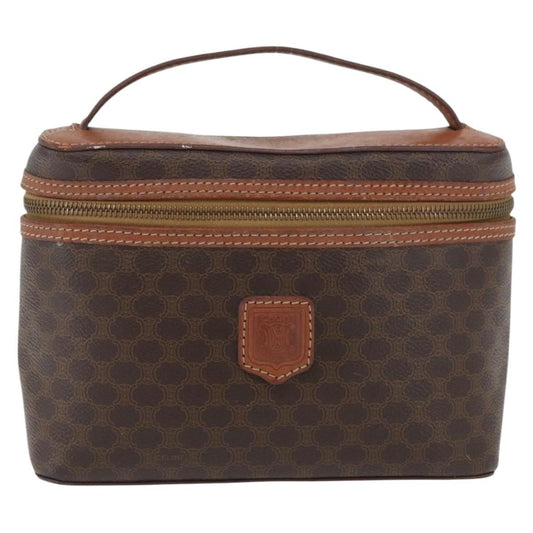 Celine Macadam Vanity Bag Canvas, Brown, Canvas, Clutch