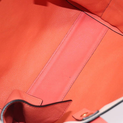 Chloe Dilan Tote Leather, ORANGE, LEATHER, Tote bag