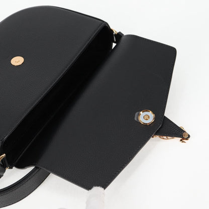 Versace Virtus Flap Messenger Bag Leather, BLACK, LEATHER, Crossbody bag