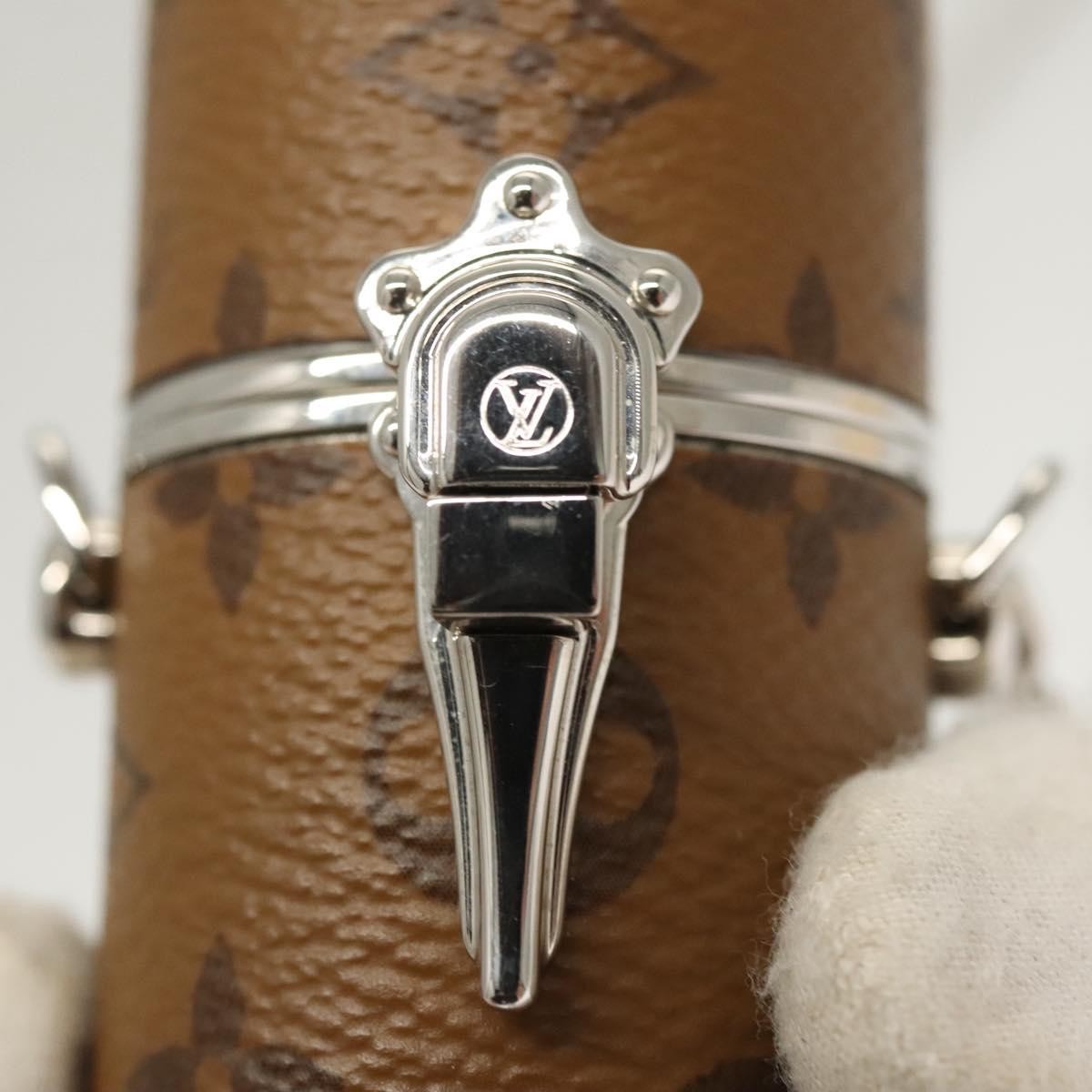 Louis Vuitton Lipstick Case on Chain Monogram Canvas, BROWN, CANVAS, Clutche & pouche