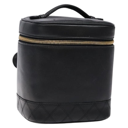 Chanel Vintage Timeless Cosmetic Case Caviar, BLACK, LEATHER, Toiletry Case