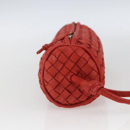 Bottega Veneta Intrecciato Clutch bag Leather, RED, LEATHER, Clutche & pouche