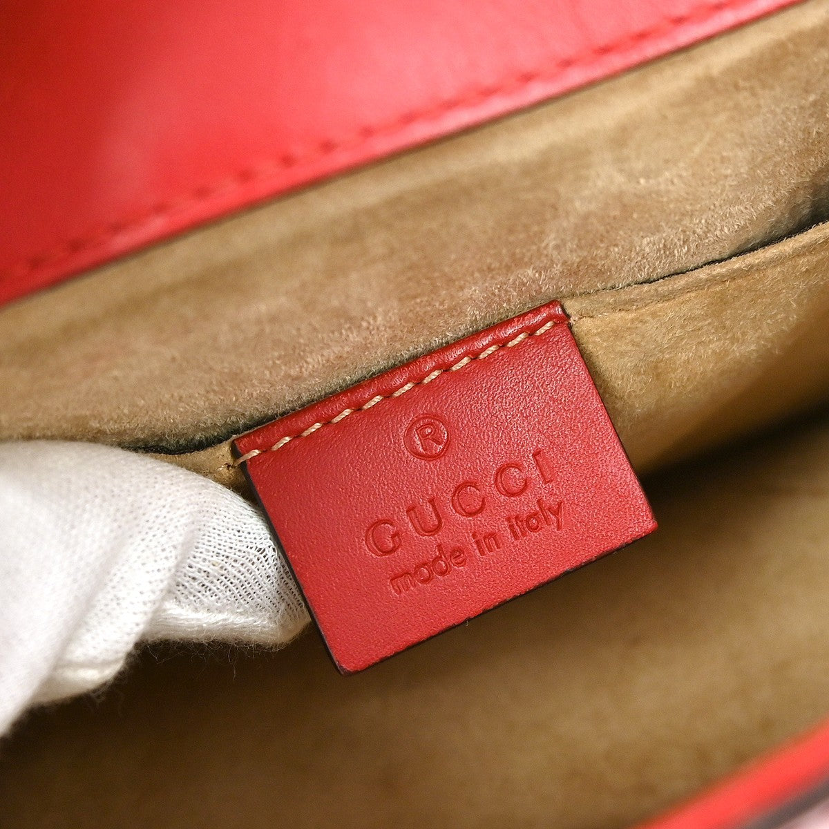 Gucci Sylvie Shoulder Bag Leather, RED, LEATHER, Shoulder bag