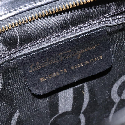 Salvatore Ferragamo Vala Shoulder Bag Leather, BLACK, LEATHER, Shoulder bag