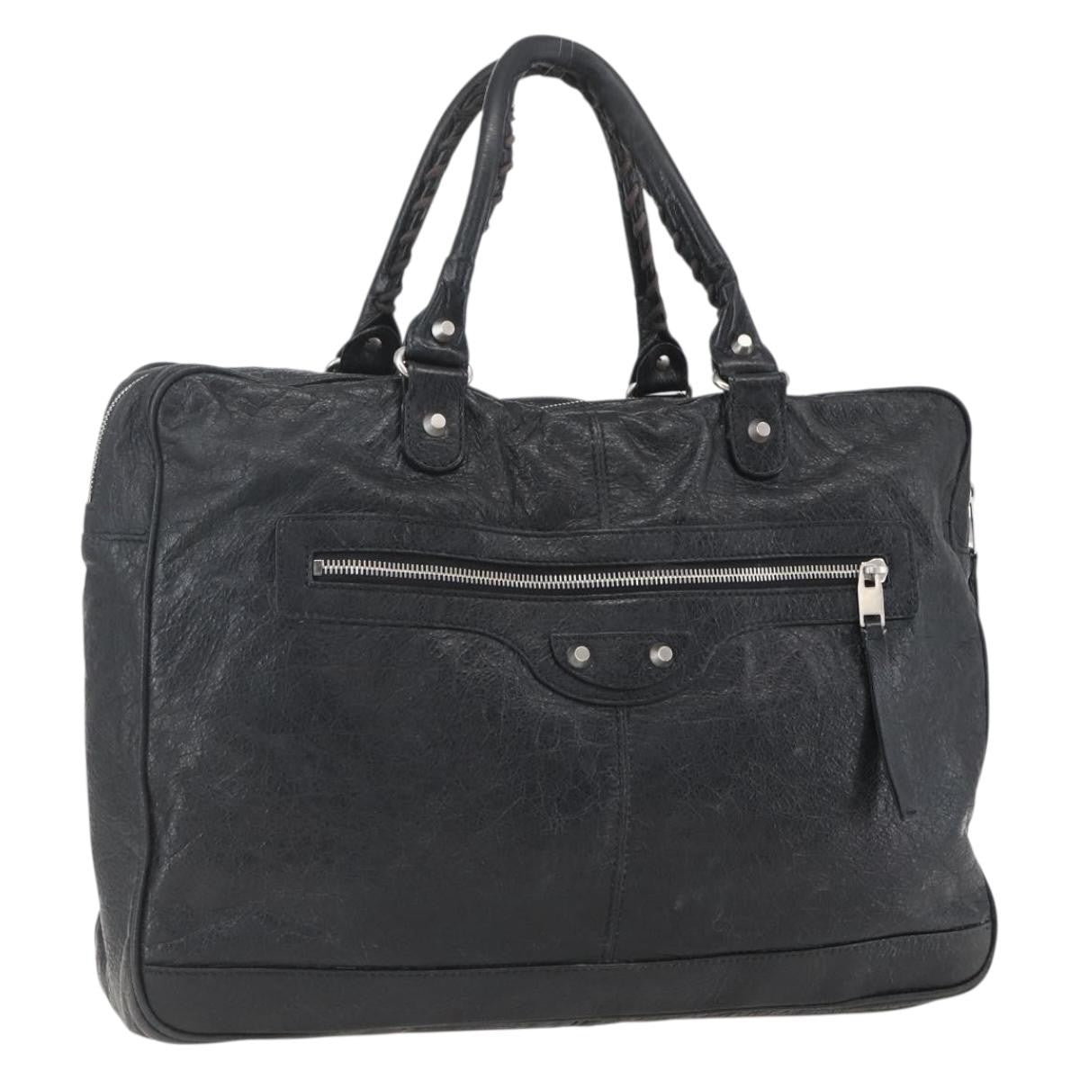 Balenciaga Classic Studs Briefcase Leather, BLACK, LEATHER, Briefcase