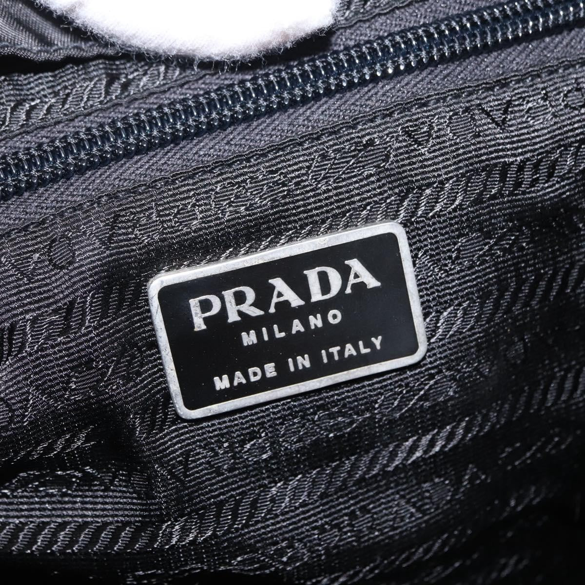 Prada Double Front Pocket Backpack Re-Nylon with Leather, BLACK, NYLON, Backpack