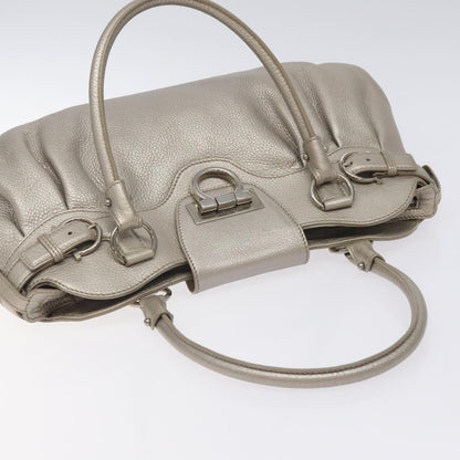 Salvatore Ferragamo Marisa Satchel Leather, SILVER, LEATHER, Shoulder bag