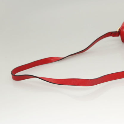 Celine Vintage Triomphe Shoulder Bag Leather, RED, LEATHER, Shoulder bag