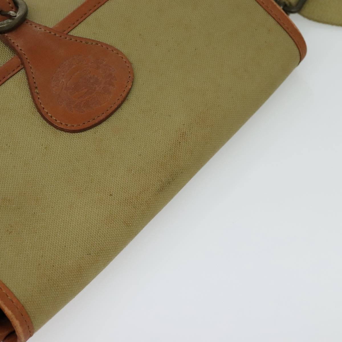 Burberry Front Pocket Messenger Bag Canvas, BEIGE, CANVAS, Shoulder bag