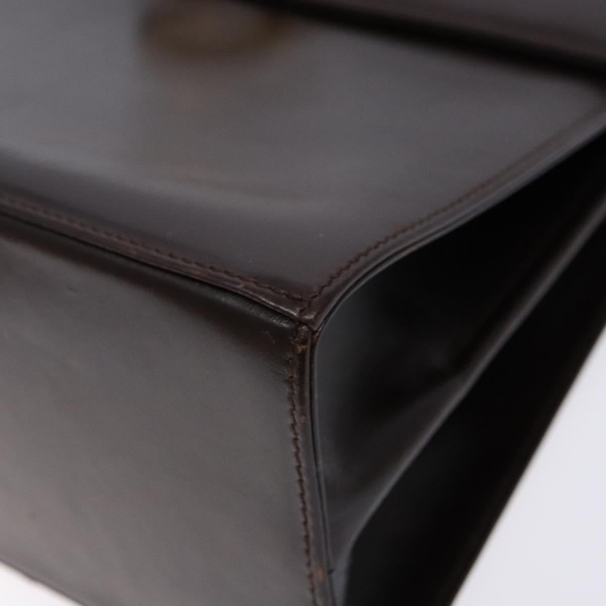 Salvatore Ferragamo Convertible Top Handle Bag Leather, BROWN, LEATHER, Handbag