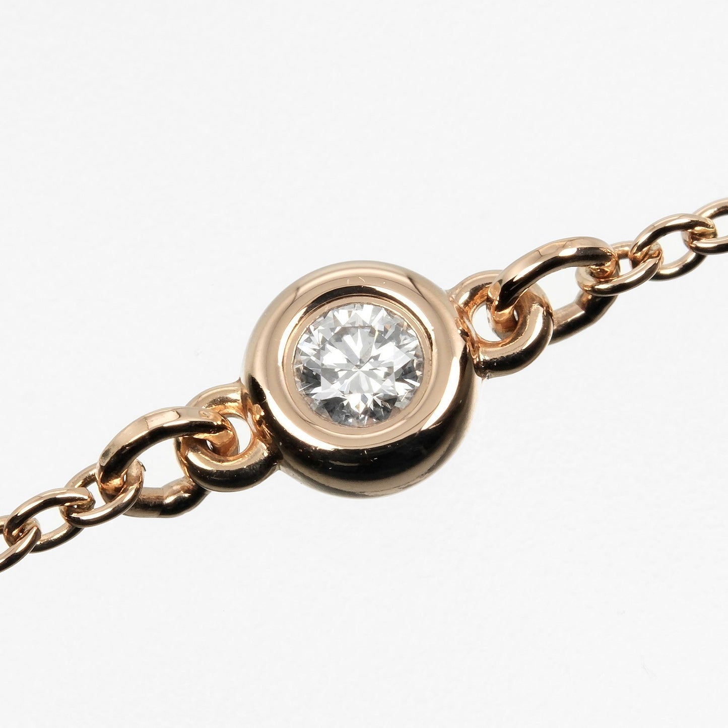 Tiffany & Co. Elsa Peretti Diamonds by the Yard 3 Stone Bracelet 18K Rose Gold with Diamonds, GOLD, ROSE_GOLD, Bracelet