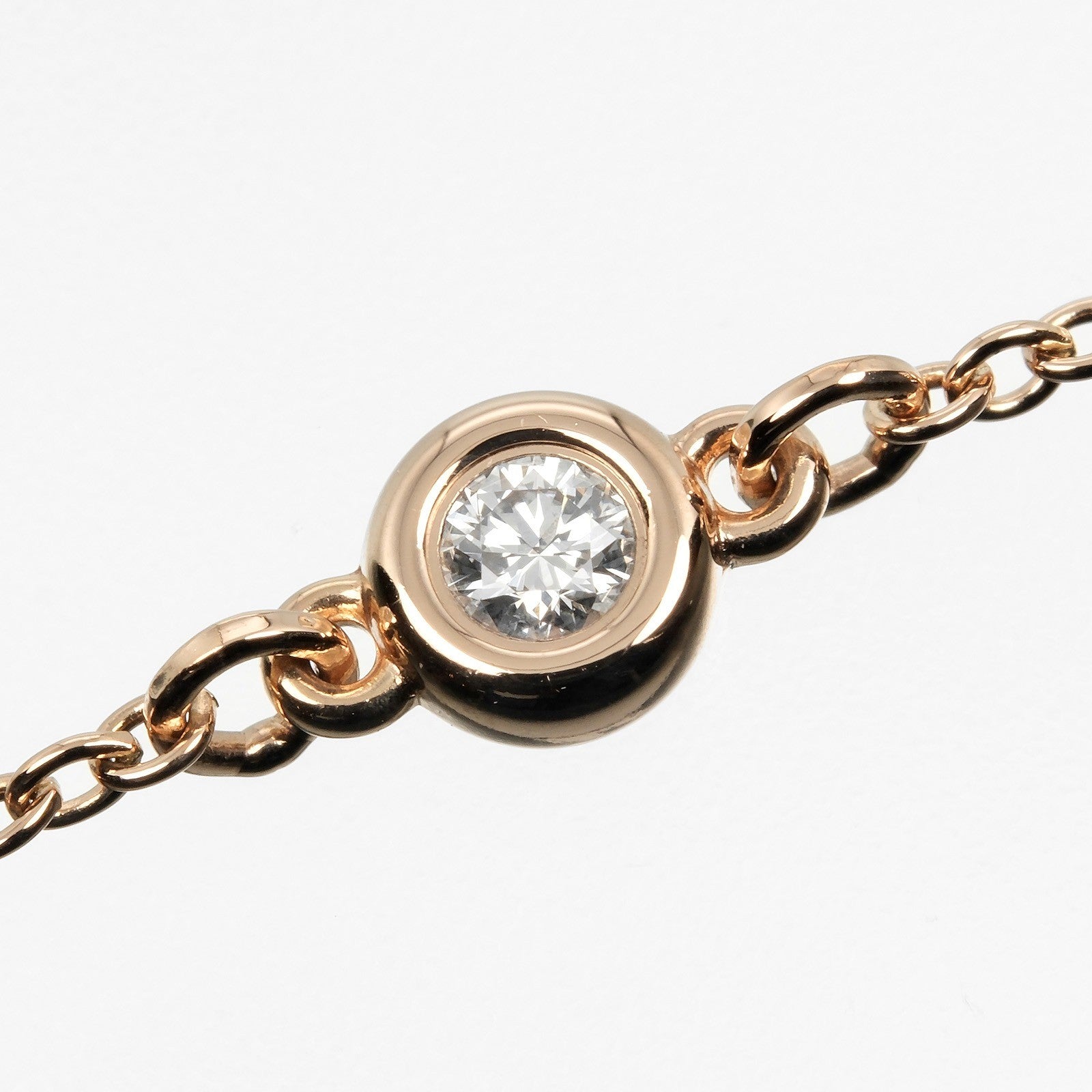 Tiffany & Co. Elsa Peretti Diamonds by the Yard 3 Stone Bracelet 18K Rose Gold with Diamonds, GOLD, ROSE_GOLD, Bracelet