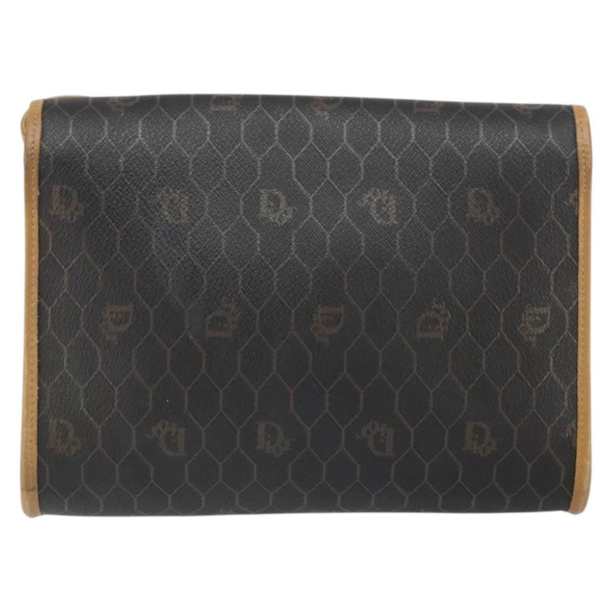Christian Dior Vintage Honeycomb Shoulder Bag Canvas, BLACK, CANVAS, Shoulder bag