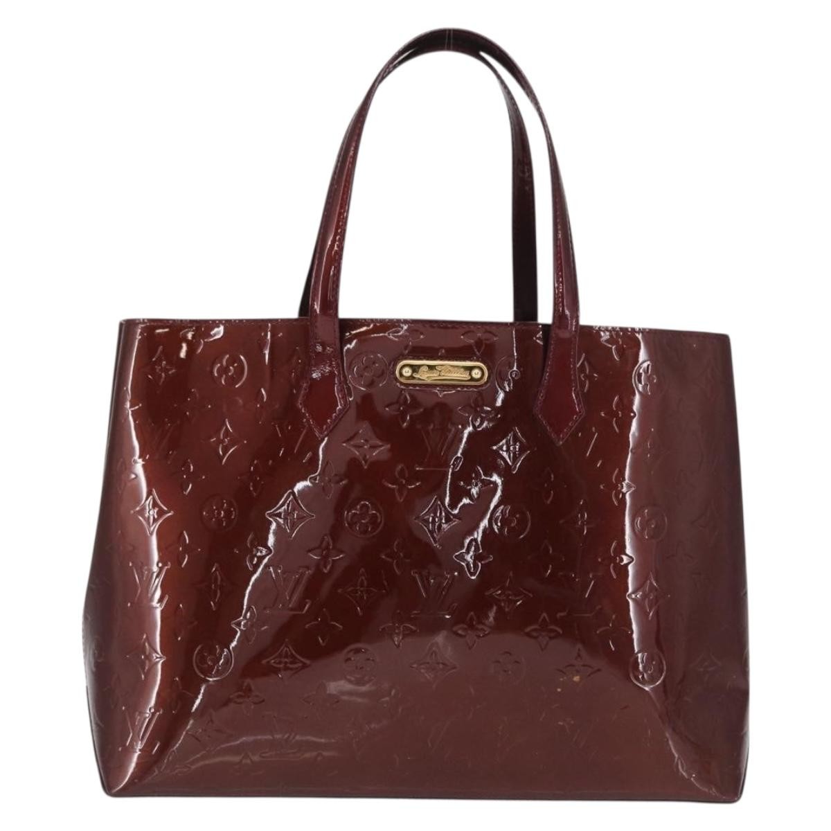 Louis Vuitton Wilshire Handbag Monogram Vernis, RED, PATENT_LEATHER, Tote bag
