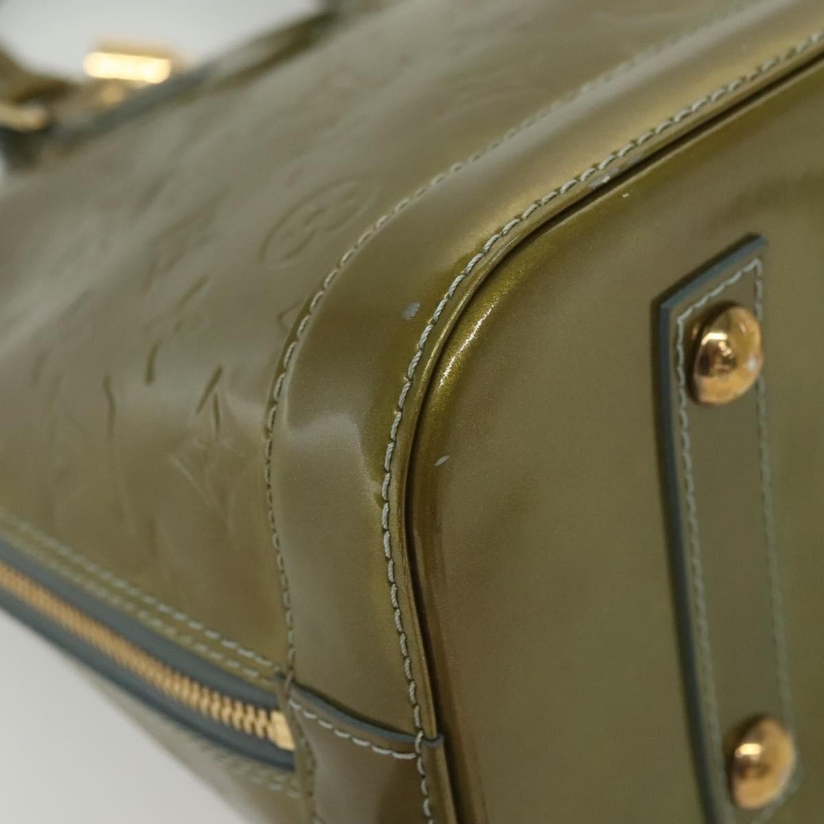 Louis Vuitton Alma Handbag Monogram Vernis, GREEN, PATENT_LEATHER, Handbag
