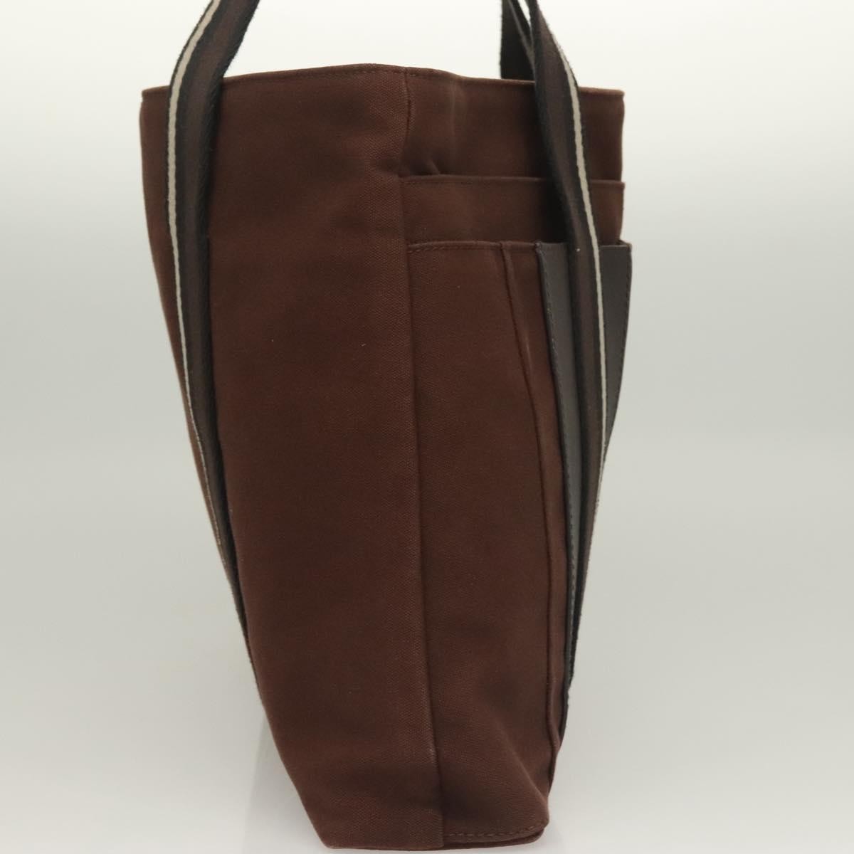Hermes Troca Horizontal Tote Canvas, BROWN, CANVAS, Tote bag